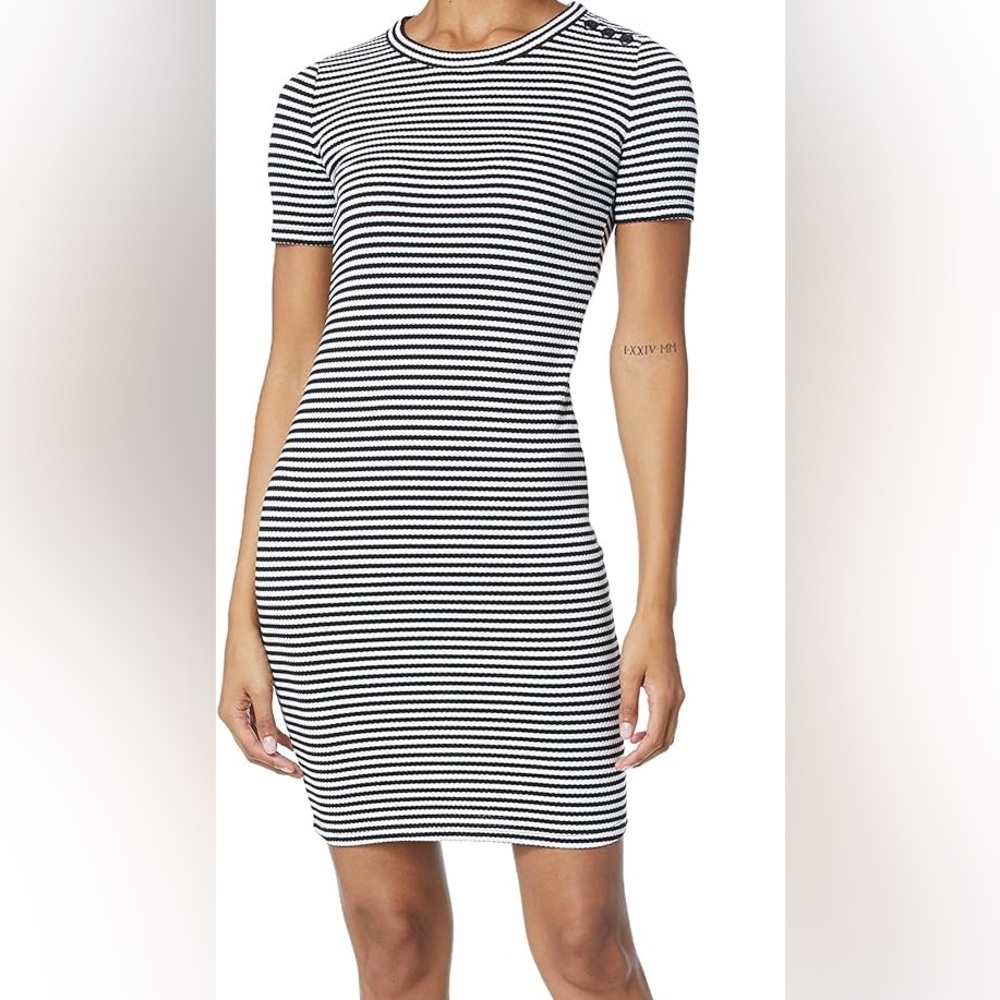 J. Crew Mercantile striped short sleeve mini dress